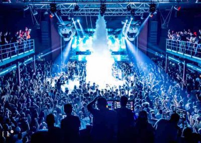 Area 42 Disco, Toledo, Spain, steve aoki performance, full of people