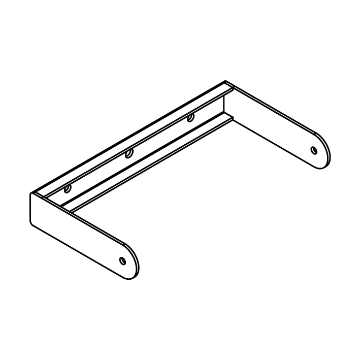 Tecnare E6 U Hanging Bracket, draw