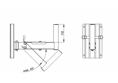 TSC wall hanging bracket for loudspeakers